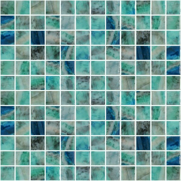 Andova Tiles ANDOVA TILES Mediterranean 12" x 12" Straight Edge Glass Mosaic Sheet Wall & Floor Tile ANDMED469